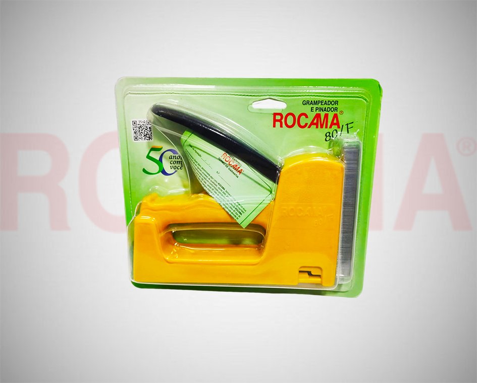 Grampeador E Pinador F Rocama Amarelo Plastvel