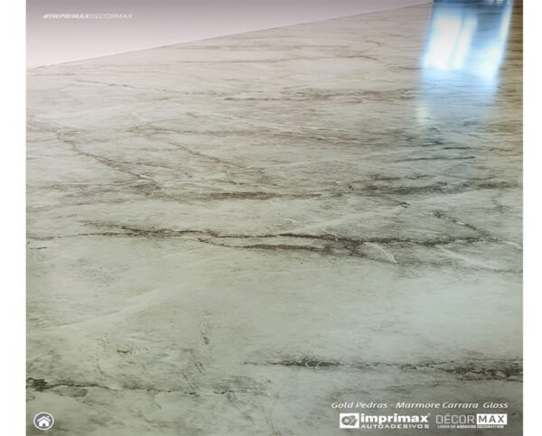 Adesivo Gold Pedras Mármore Carrara Gloss 1,22 mt de Largura - Image 2