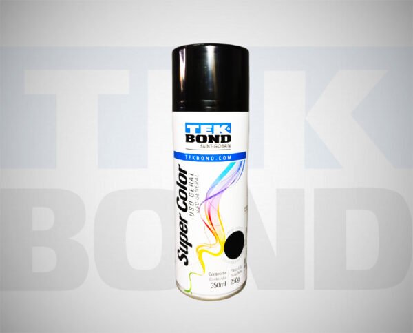 Tinta Spray Preto Fosco 350ml Tek Bond Super Color - Image 2