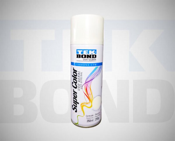 Tinta Spray Branco Brilhante 350ml Tek Bond Super Color - Image 2