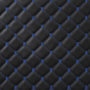 Courvin Costurado Diamante Preto com Linha Azul - Image 2