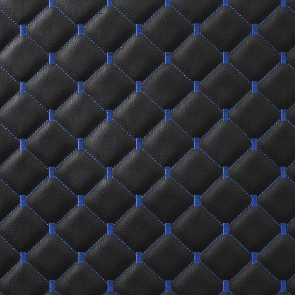 Courvin Costurado Diamante Preto com Linha Azul - Image 2