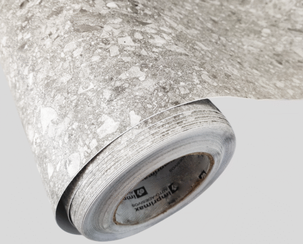 Adesivo PisoMax Terrazzo Cinza Matte 1,22 mt de Largura